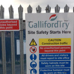 Galliford Try construction site notice