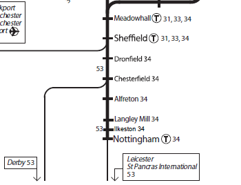 Nottingham to Leeds via Ilkeston Railway route
