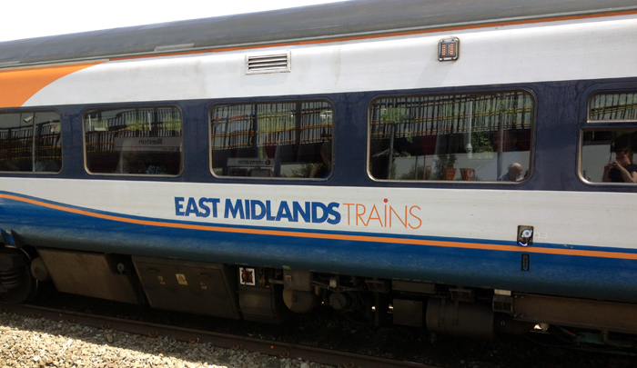 East Midlands Trains branding at Ilkeston